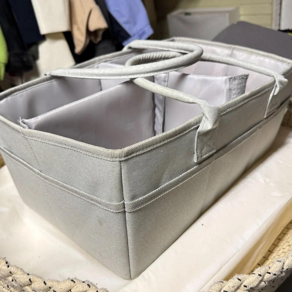 Gray Baby Diaper Caddy